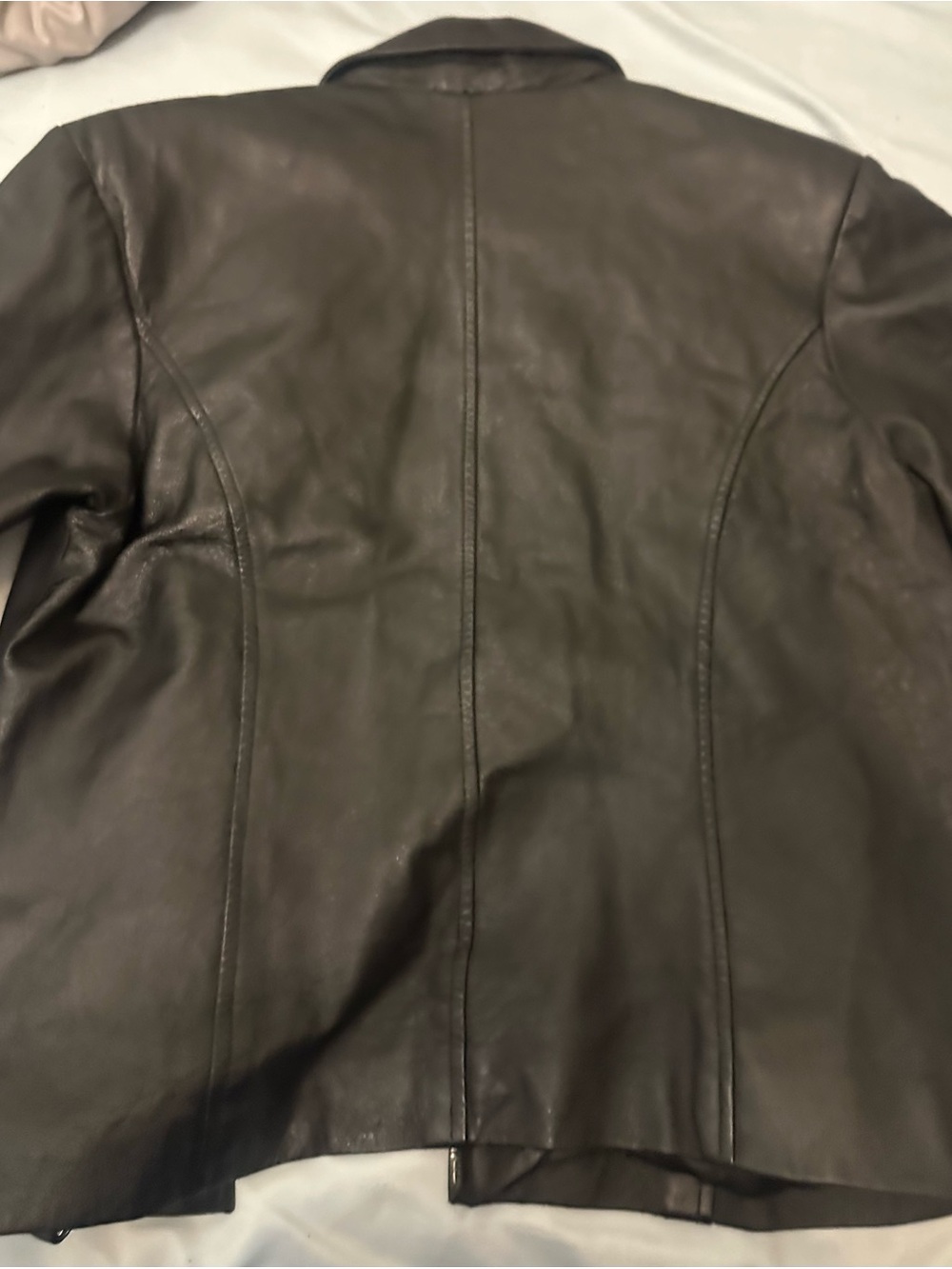 American Exchange Women's Black Leather Zip-Front Jacket - Picture 4 of 8